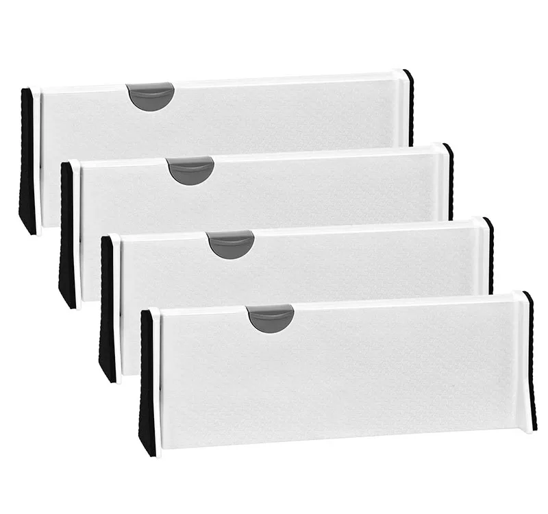 Custom 4pcs Large Expandable Drawer Organizer Dividers Adjustable Separators For Utensils
