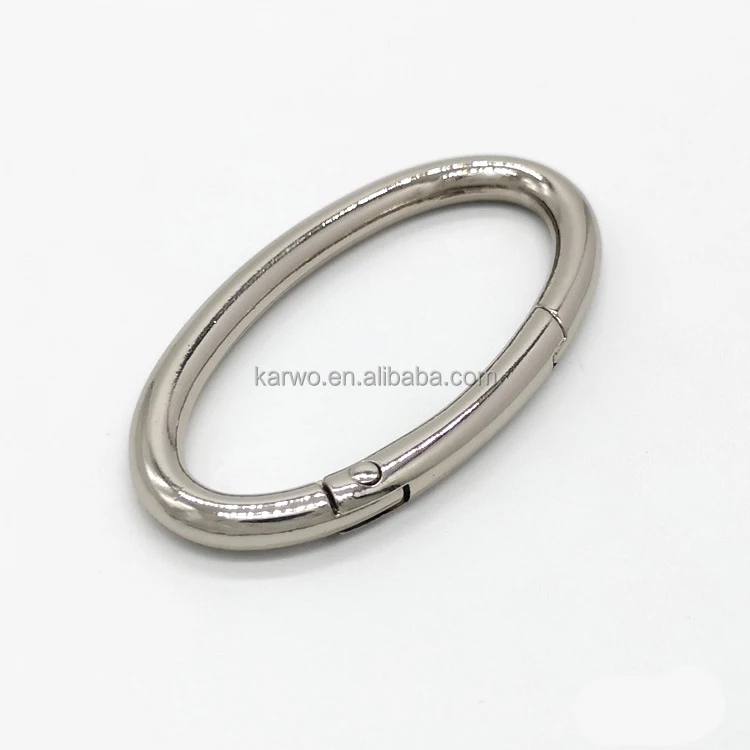 New 50mm Spring O Rings Open Ring Zinc Alloy Spring Gate Ring Buckle for Sale