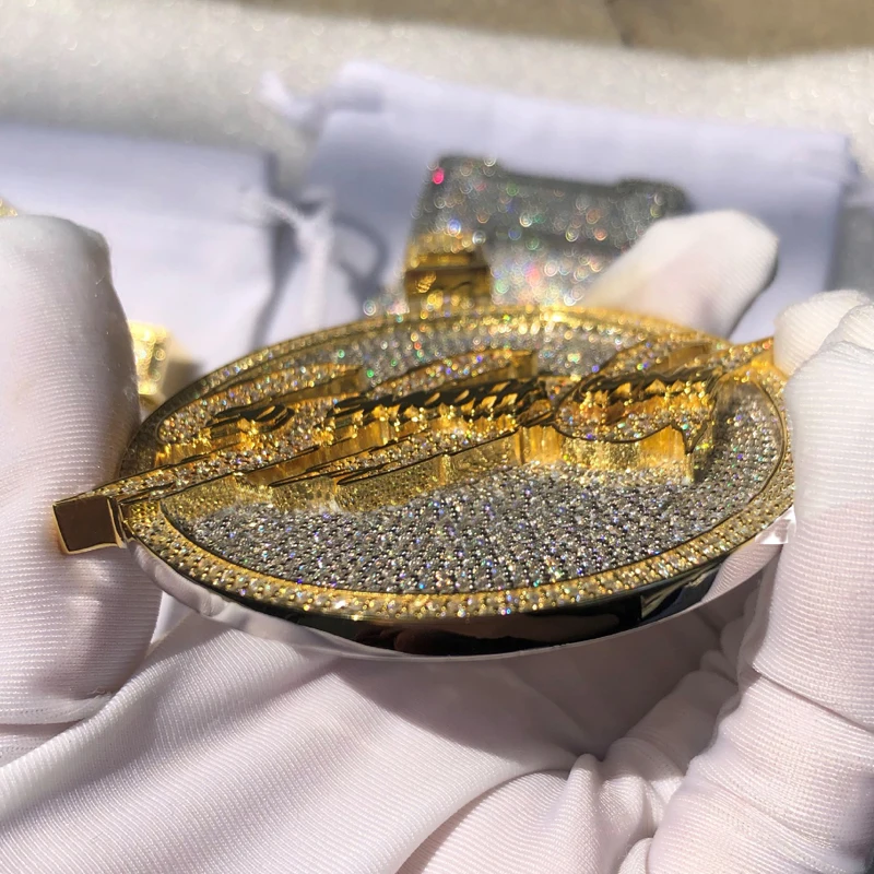 Алмазная подвеска из серебра 925 пробы с именем