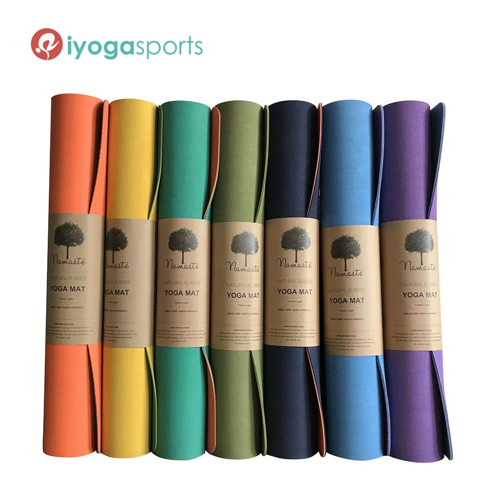 factory price 4mm thick JADE harmoney style non slipping mat custom navy color 100% natural rubber yoga mat