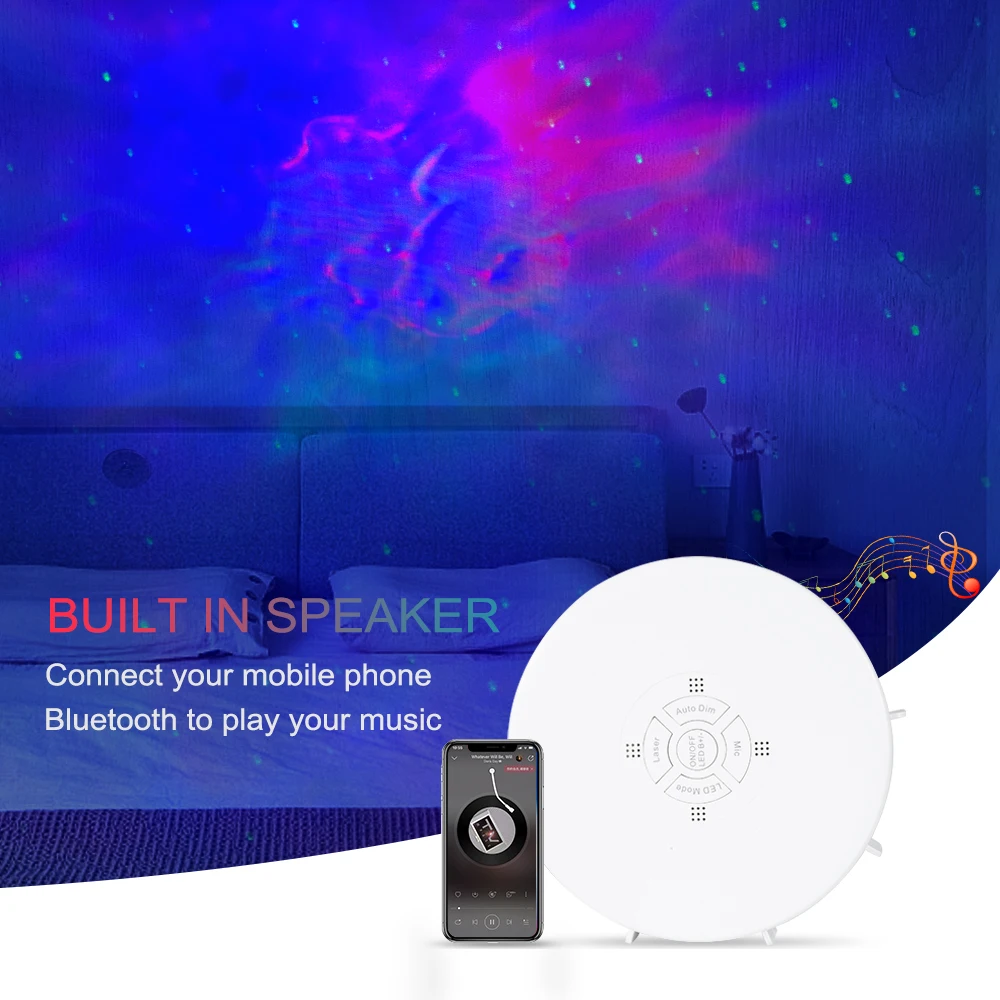 Креативный светодио дный Звездный проектор, прикроватная тумбочка для спальни, детская комната, романтическая мечта, вращающийся Звездный светильник, проектор