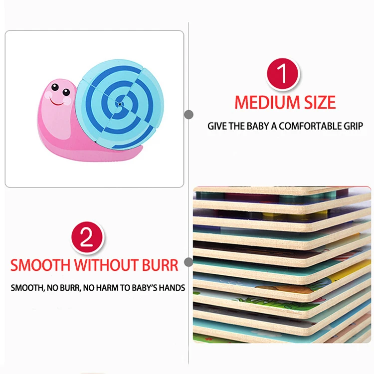 Toy Montessori Souptoys 3D Puzzle Car Wooden Kids Toys