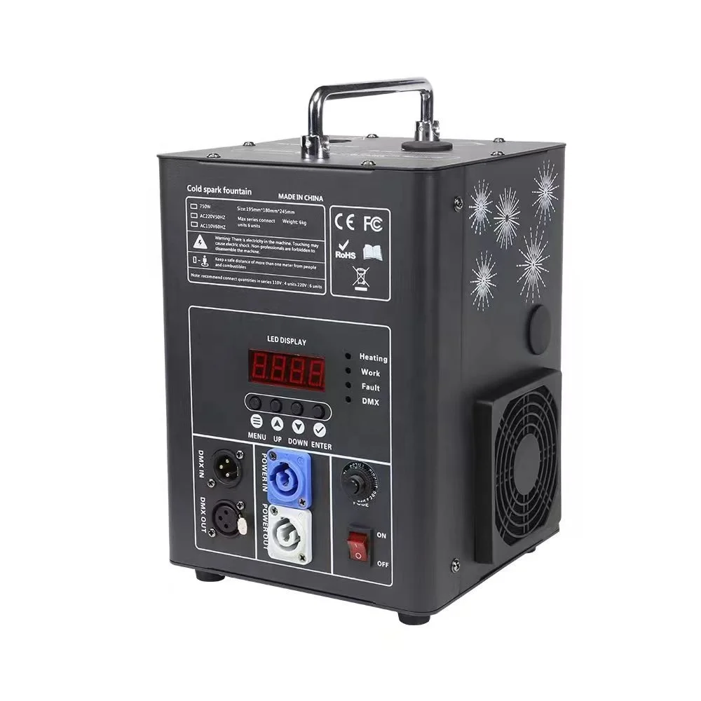 Беспроводной пульт дистанционного управления Фейерверк Фонтан искры DMX512 750 Вт фейерверк машина для свадьбы или диджейского этапа