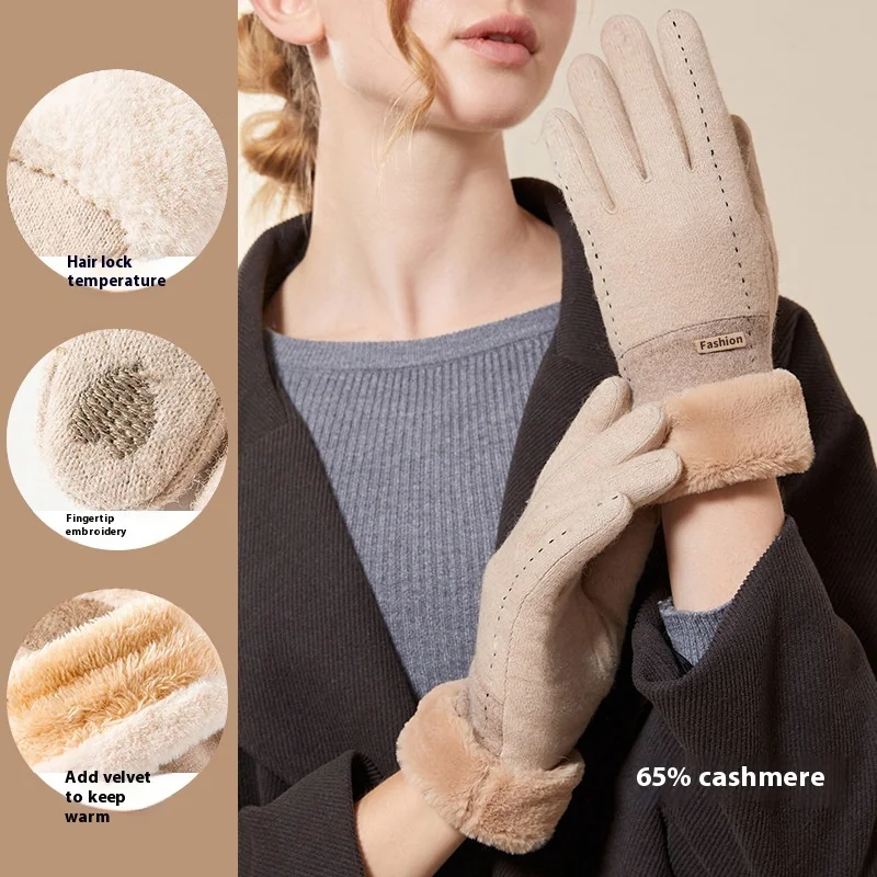new arrival high quality cashmere women winter keep warm gloves casual simple fashion women sold color winter gloves for women
