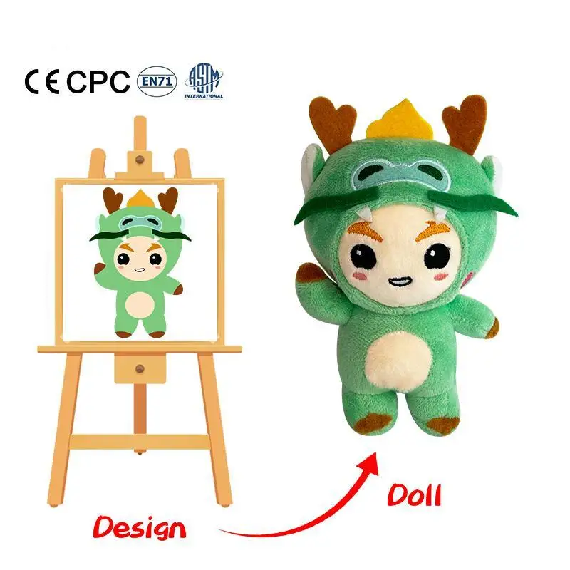 Design your own Mascot toys Super Soft Custom Stuffed Plush Animal Toys Dinosaurs for Kids