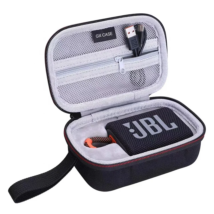 GX Customized Carrying Portable Eva Velvet Bag for JBI Go 3 Mesh Pocket Storage Wireless Eva Speaker Case