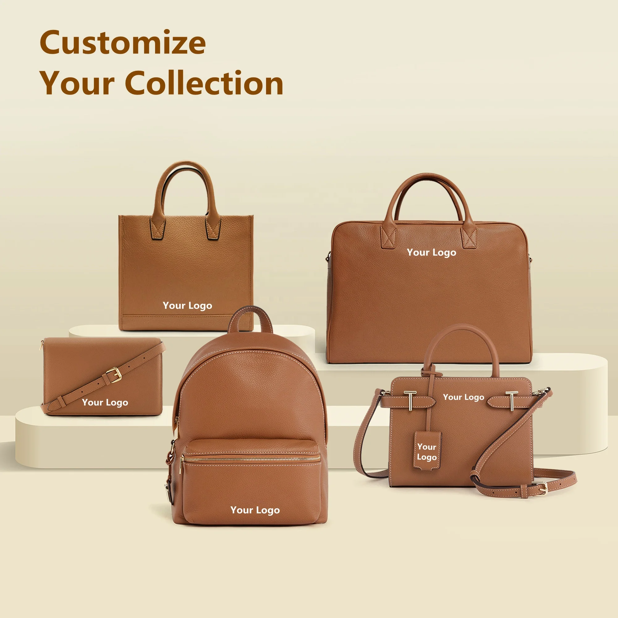 Professional Manufacturer Luxury Custom Logo Womens Handbags Vegan Leather Hand Bags Ladies Purse Backpack Womens Tote Bag