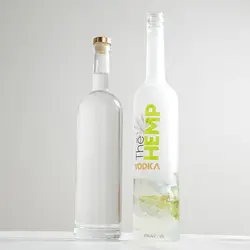 Custom long neck glass arizona liquor bottle empty glass bottle for whiskey vodka gin packaging