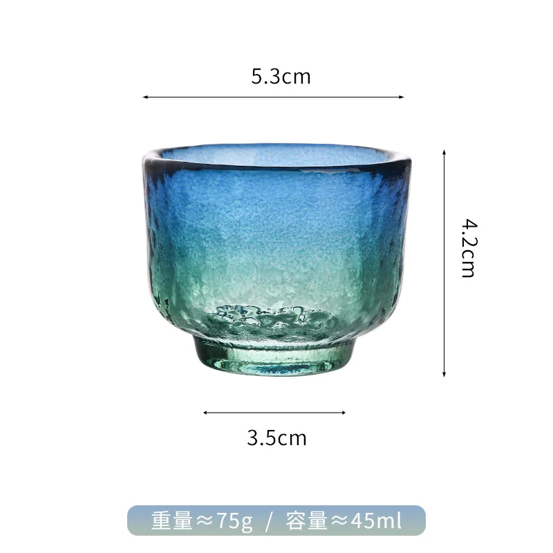 The Mini Crystal Blue Wine Glass Bottle With Four Cups For Liquor Vodaga
