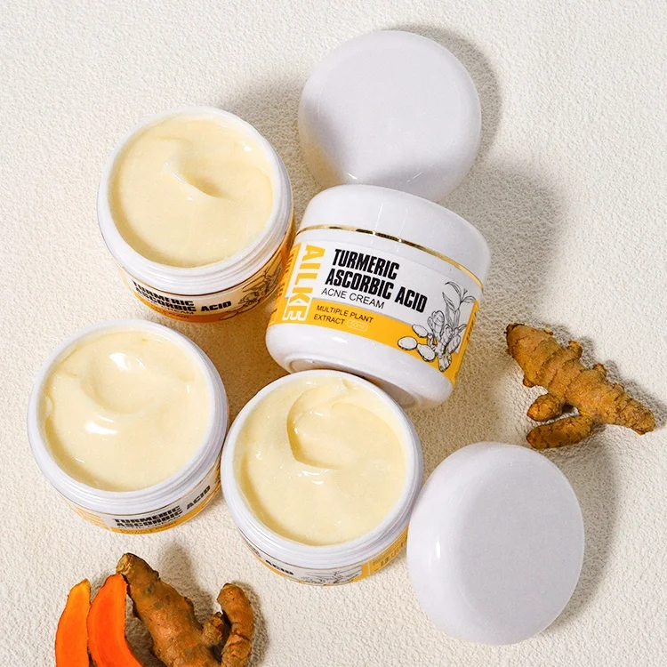 OEM/ODM Strong Effective Tumeric Fade Acne Scar Glowing Whitening Face Cream For Pimple Removal Oil Control Reduce Blackheads