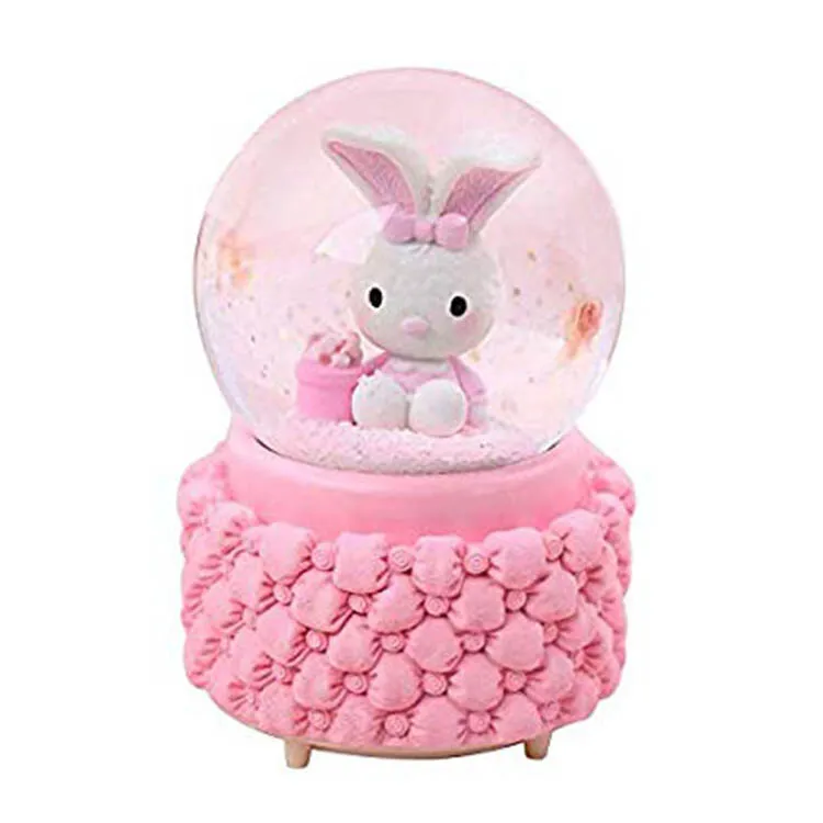 Free Sample Vintage Handmade Custom Personalized Musical Couple Snow Globe Resin