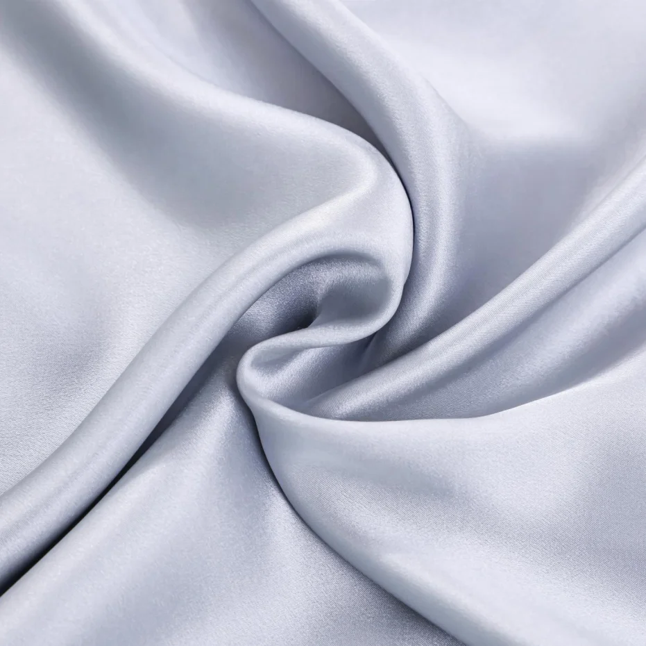 
16mm 19mm 22mm Manufacture Suppliers Grade 6A 100% Pure Plain Organic Satin Silk Fabric 