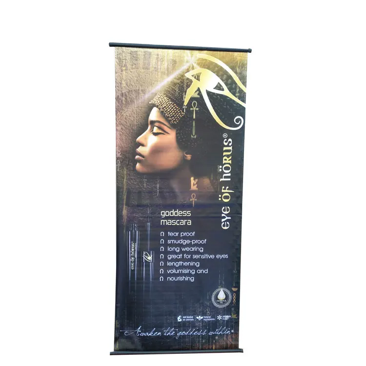 Customized Logo Printing Advertising Portable Retractable Roll up Banner Stand Aluminum Roller Banner Puller Banner