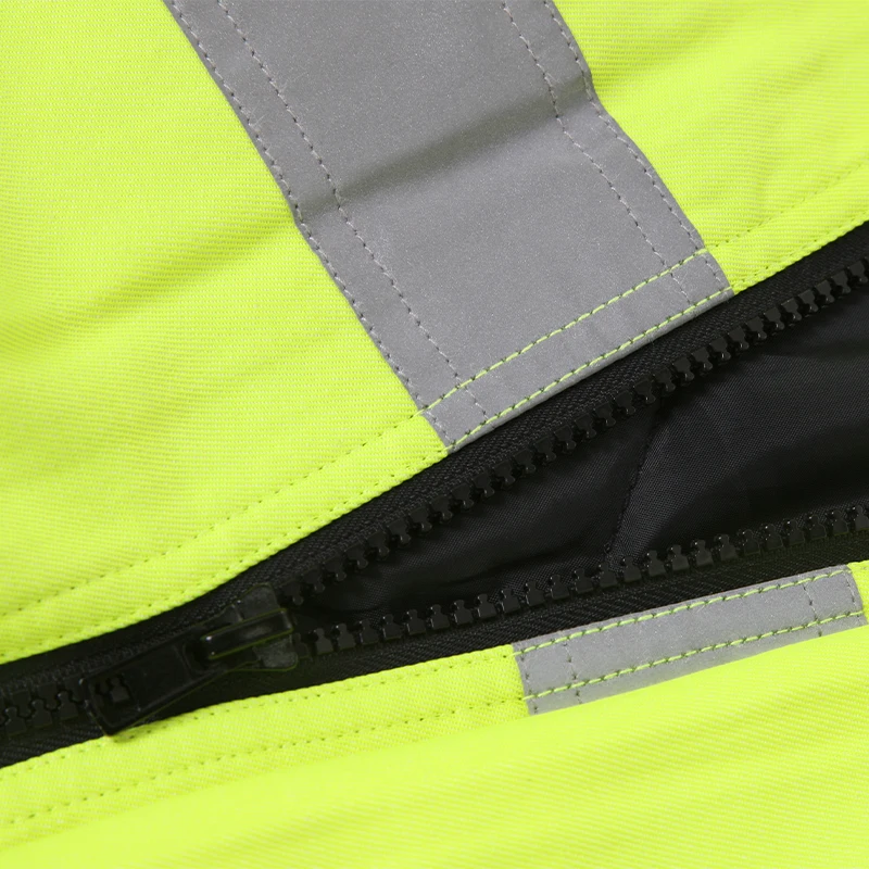 Fluorescent reflective workwear jackets produced by factories to ensure safety