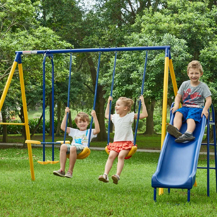 Оптовая продажа с завода, детские наборы металлических качелей для сада