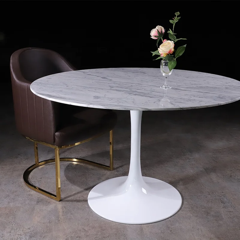 Modern luxury gold iron table with marble countertop Nordic Kitchen Restaurant Restaurant Cafe