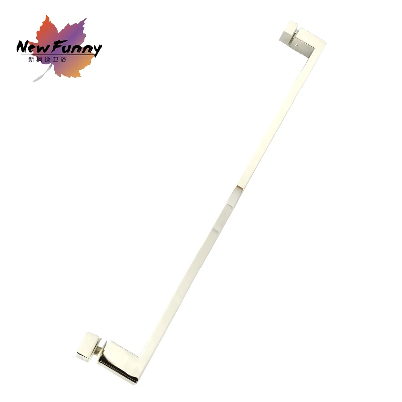 In Stock Large size Sliver Bathroom Handle Corrosion Resistant 304 Stainless Steel Shower Door Bar For Bathroom