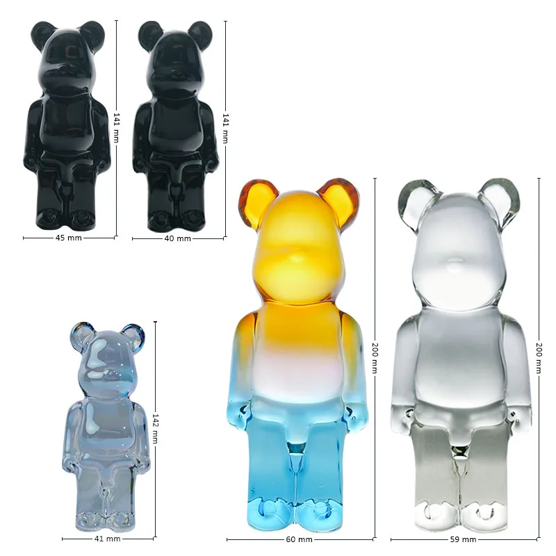 Top Sale Handmade Resin Crafts Crystal violence Bear Sculpture Decoration