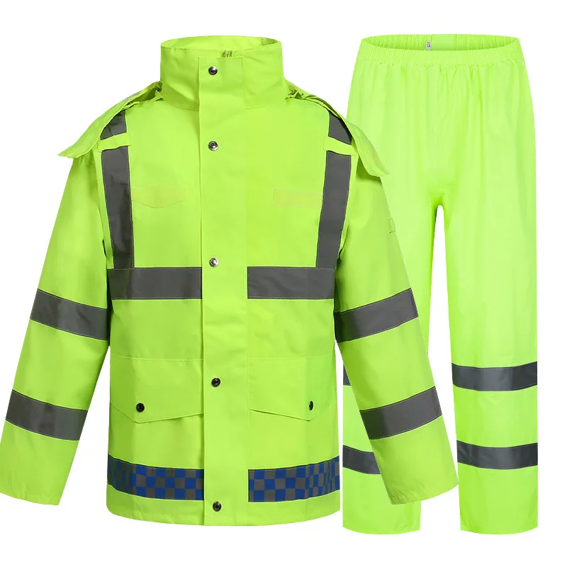 CE Certificated High Visibility Traffic Jacket Reflective Safety Jackets Wholesale Style Security Construction jacket set
