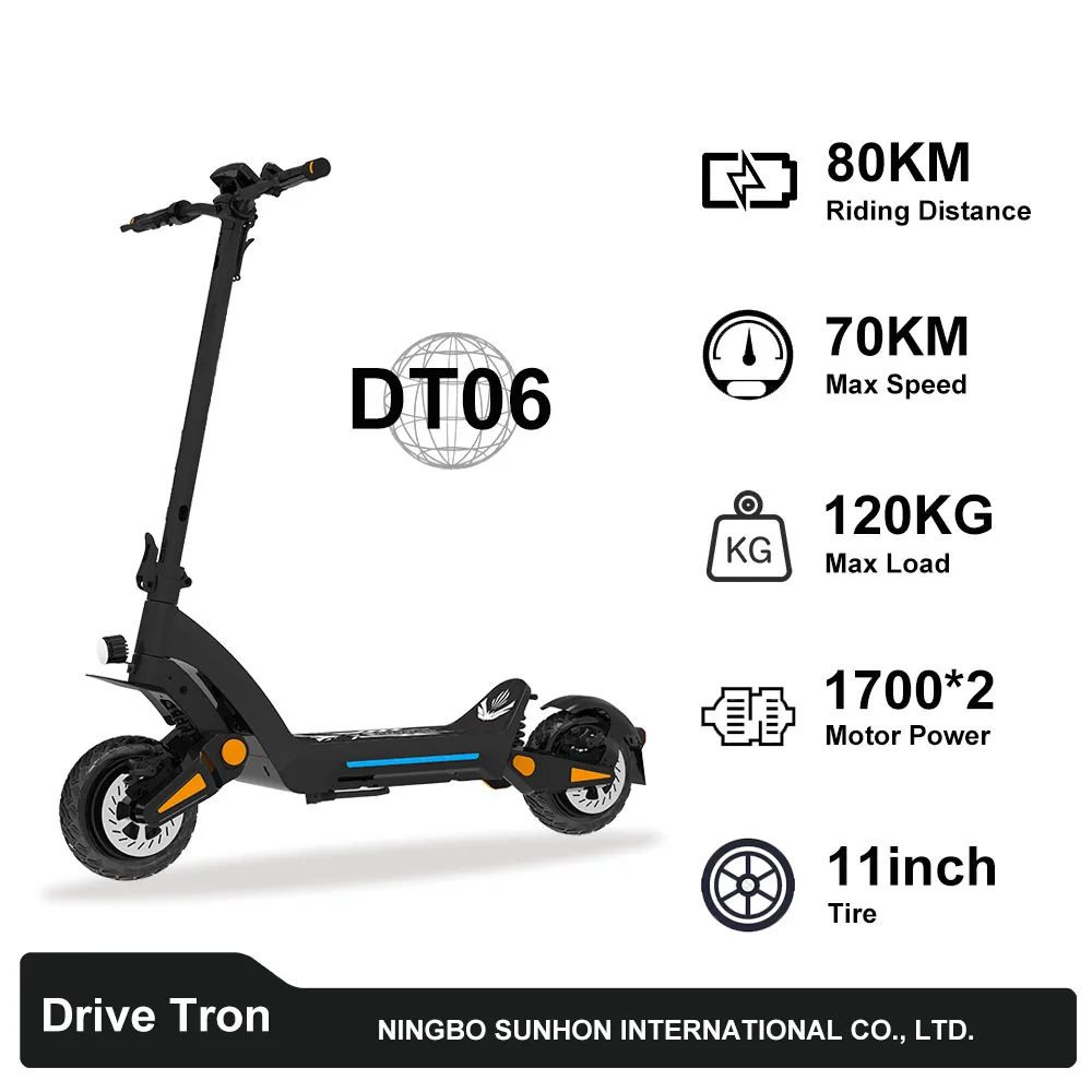 DriveTron высокое качество подвижность легкий нож 10 Gt электрический скутер 2500 Вт двойной мотор 60 В 23.4ah Электрический Скутер Складной