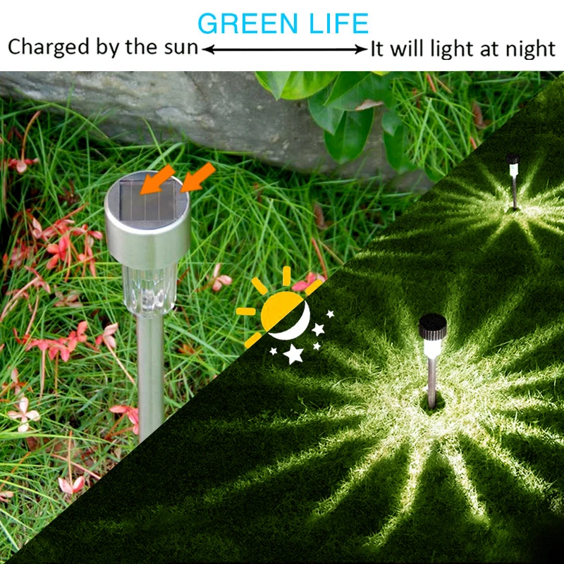 Waterproof Led Landscape Lighting Pathway Patio Yard Lawn Decoration Light Solar Garden Light Outdoor Solar Powered Lamp
