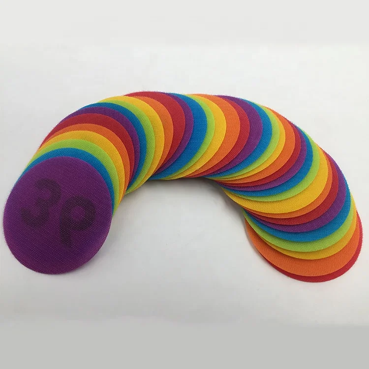 36 Pack Nylon Carpet Spot Sit Markers Circles Marker Dots with Numbers 1 to 36 for Kindergarten Preschool Kids and Teachers