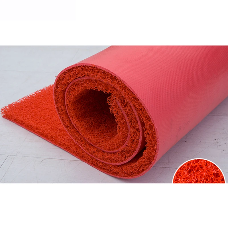 Foam backing PVC Coil Mat custom door floor mat PVC coil Vinyl Loop carpet waterproof printing PVC foot mat