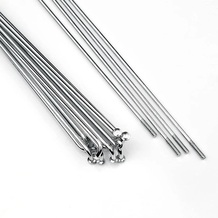 Silver Mountain Bike Stainless Steel Spokes 290mm/11.4inch Road Bike 14G Spoke with 12mm Nipples Cycle Spokes