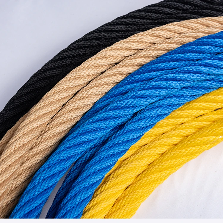Soft touch PP combination ropes reinforced with steel wire
