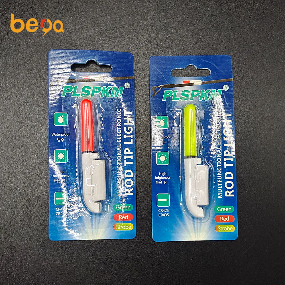 Green smart sensor light LED fishing rod light always on night fishing rod tip light electronic alarm