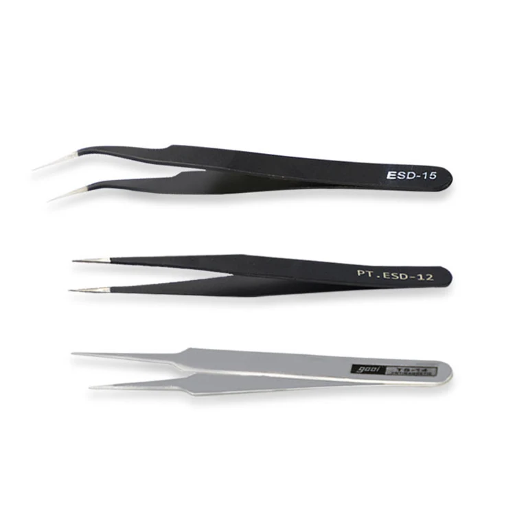 3D Printer Accessories 1.5mm Nozzle Cleaning Needle Tool Clamps ESD Tweezers Clamp Tip