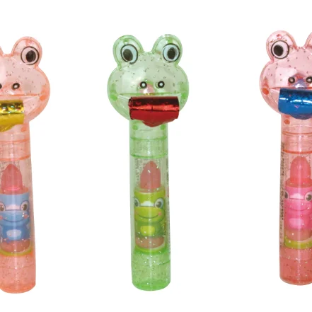 Hot toy candy lipstick lollipop candy in frog toy