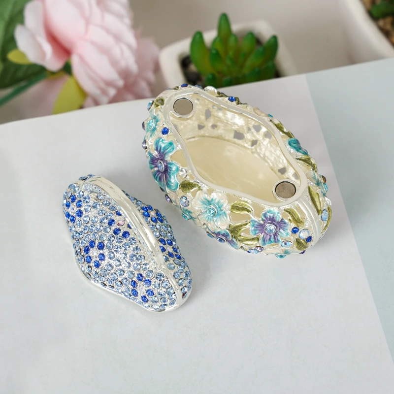 SHINNYGIFTS эмалированная коробка-безделушка металлическая сумочка Подарочная коробка для ювелирных изделий металлическое ремесло подарок на день Святого Валентина оптовая продажа