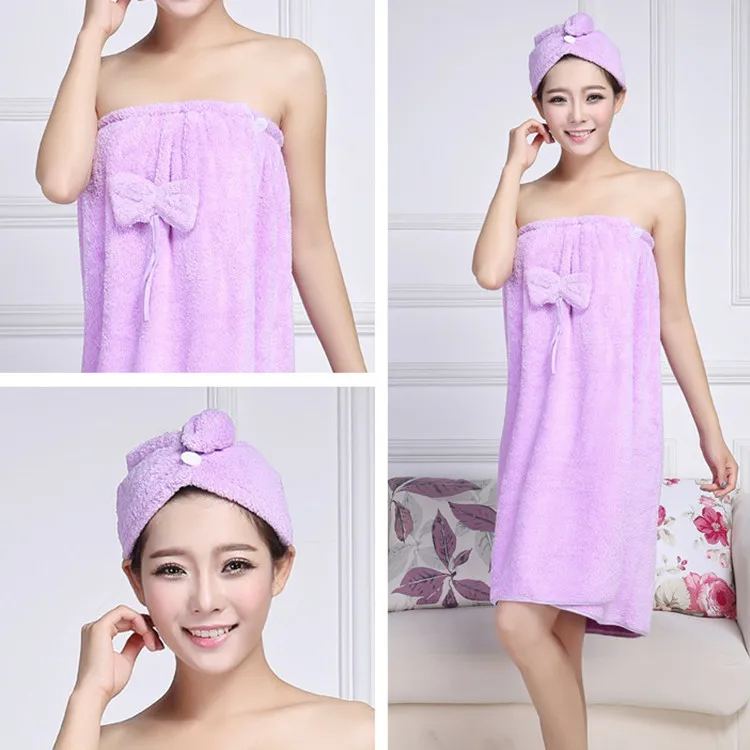 Thailand Free Sexy Woman Wearable Cloths Terry Beach Microfiber Sling Bath Skirt Towels