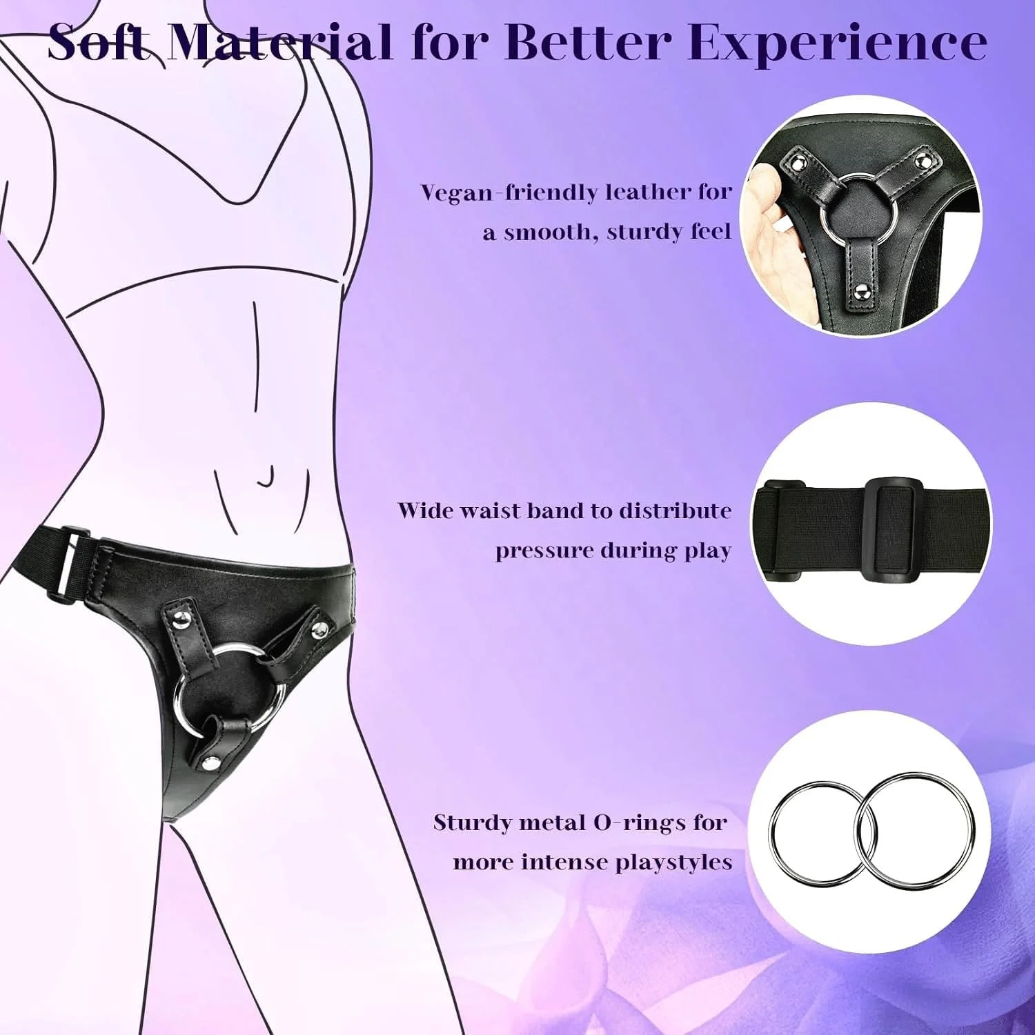 ZWFUN 7 Inch Realistic Silicone Anal Dildo Strap-on Dildo Adult Sex Toys Wearable Strap On Dildo Sex Toy for Men Women Couples
