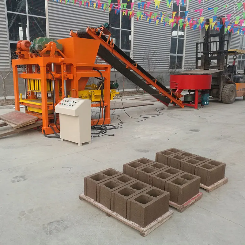 ZEYU Factory Manufacture QTJ4-28 Reliable Quality Automatic Concrete Fly Ash Hollow Block Machine Solid Brick Machine Price