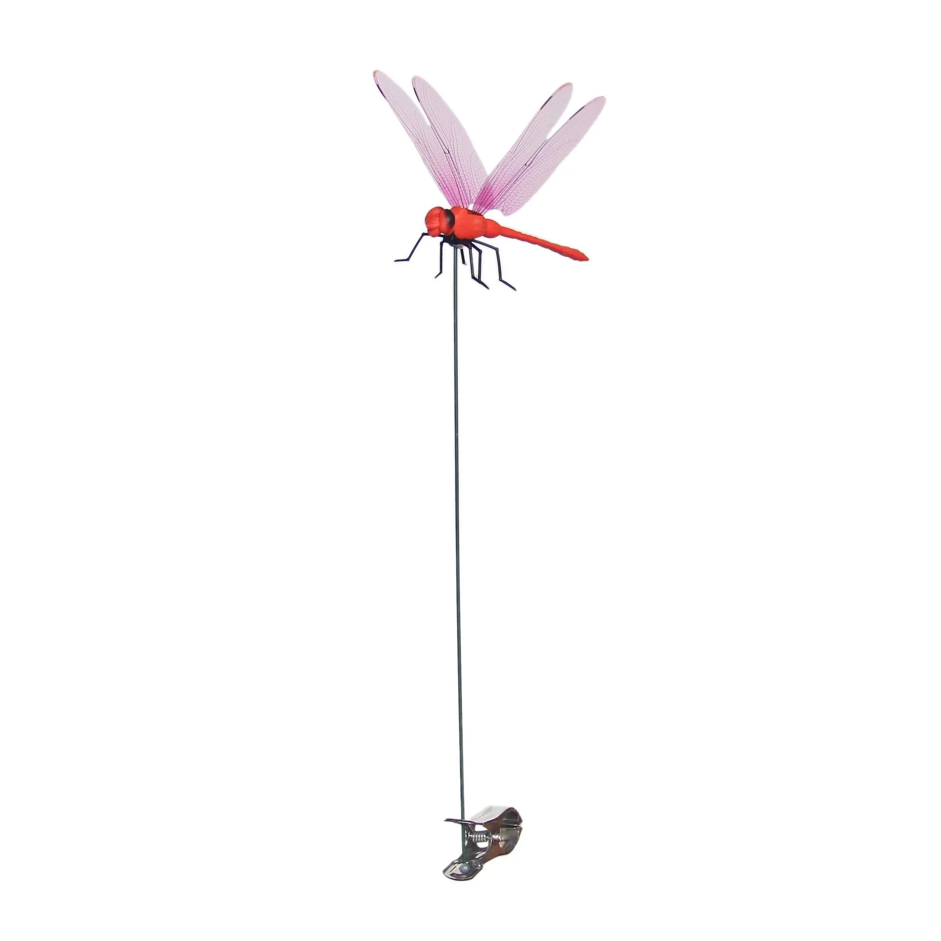 Wall decoration small items Plastic Outdoor Yard 4 Colors Garden Ornaments Tropical Dragonfly Stakes