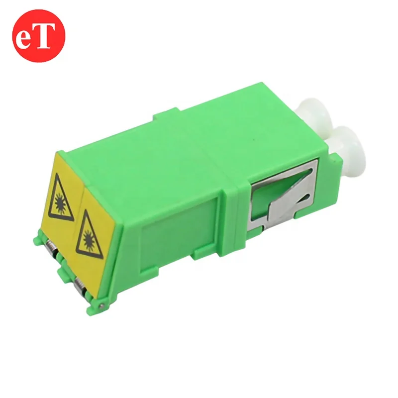 LC APC Flangeless Duplex Shutter Auto Shutter Optical SM DX Adaptor Connector Fiber Optic Adapter