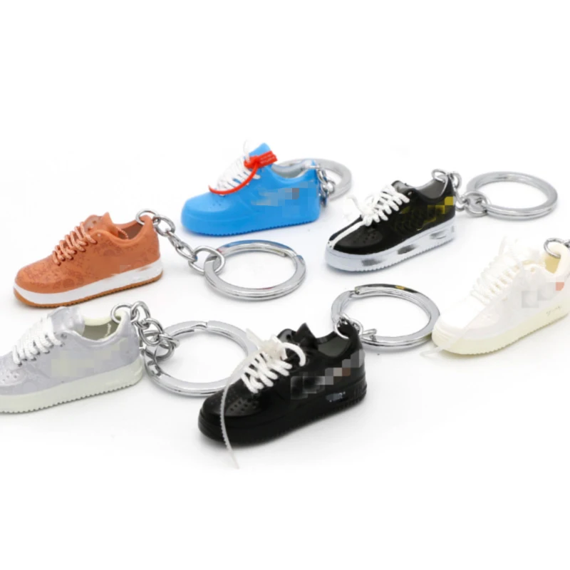 Soft Pvc A1r Force 1 Silicone Luxury Ring Jdm 3D Sneaker Custom Acrylic Accessories Promotional Keychains