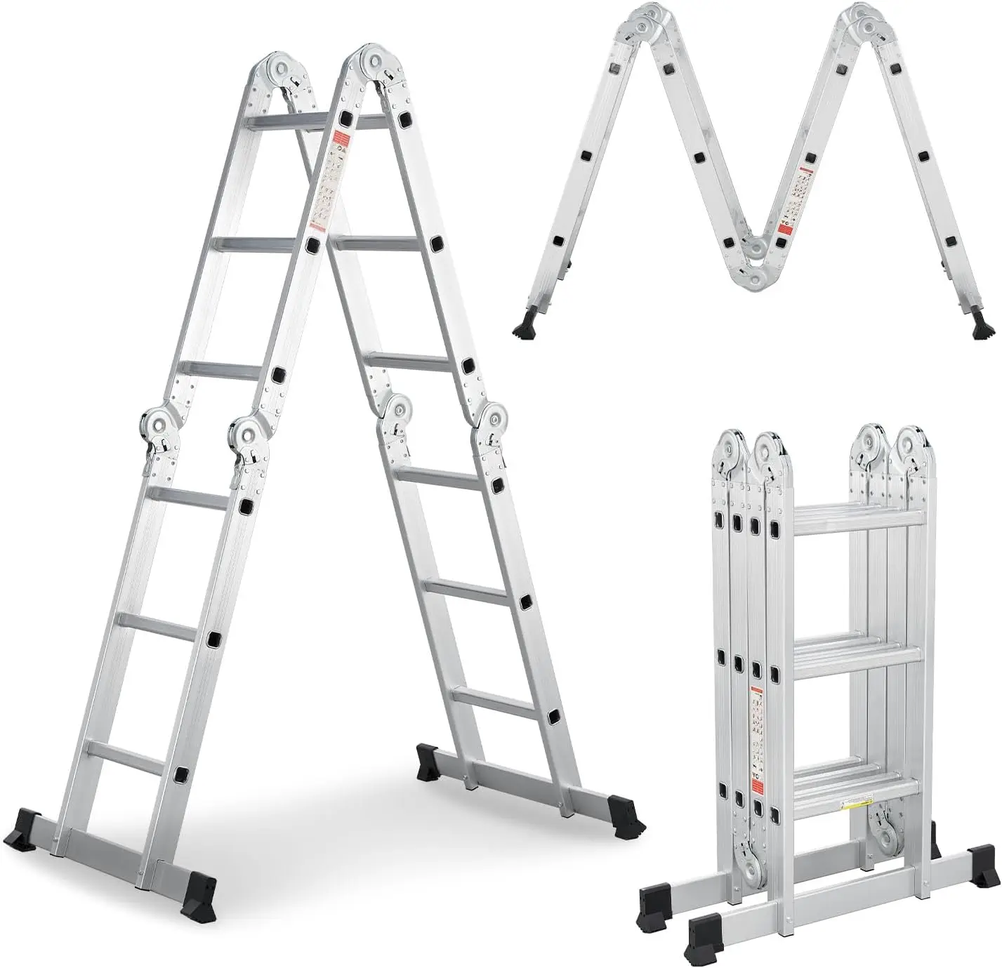 Price Articulated Aluminium Multifunctional Ladder 4*3 4*4 4*5 4*6 Steps For Home And Outdoor Using