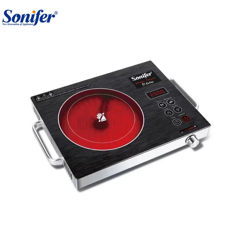 Sonifer SF-3043 кухонная Индукционная Керамическая электрическая плита 2000 Вт 220 В из нержавеющей стали с сенсорной