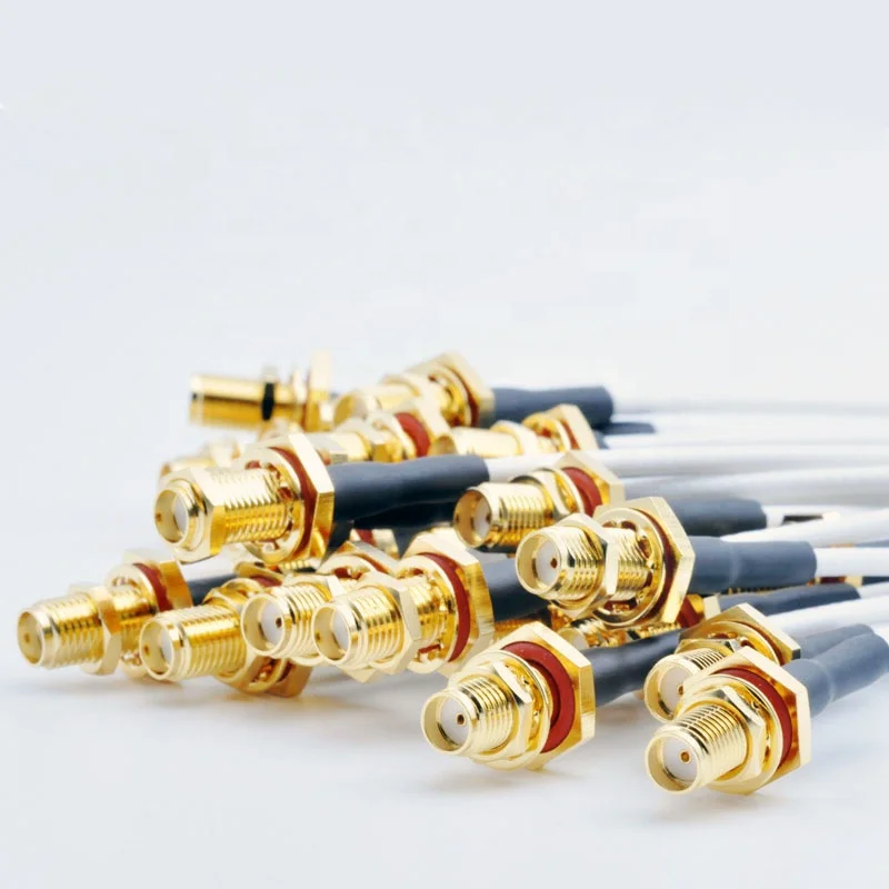 SMA connector female waterproof bulkhead SMA Female crimp RG188 Cable,  sma female connector