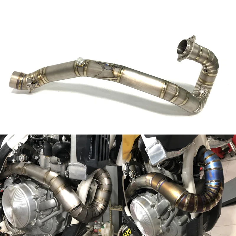 Teentop Titanium Exhaust Pipe FE501 FE450 offroad Exhaust System Header Collector Front Pipe fitting stock Muffler Escape