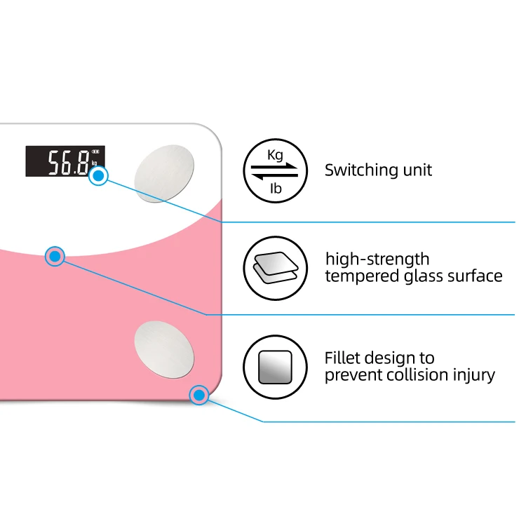 Canny High Quality usb Charging Smart Body Fat Composition Analyser Electric Weighing Scale