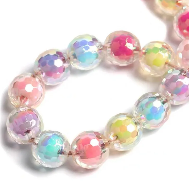 DIY Chunky Gumball UV Colorful Beads Mixed Colors In Bulk 16mm Bubblegum Slice Beads Acrylic Loose Beads For Jewelry Necklace