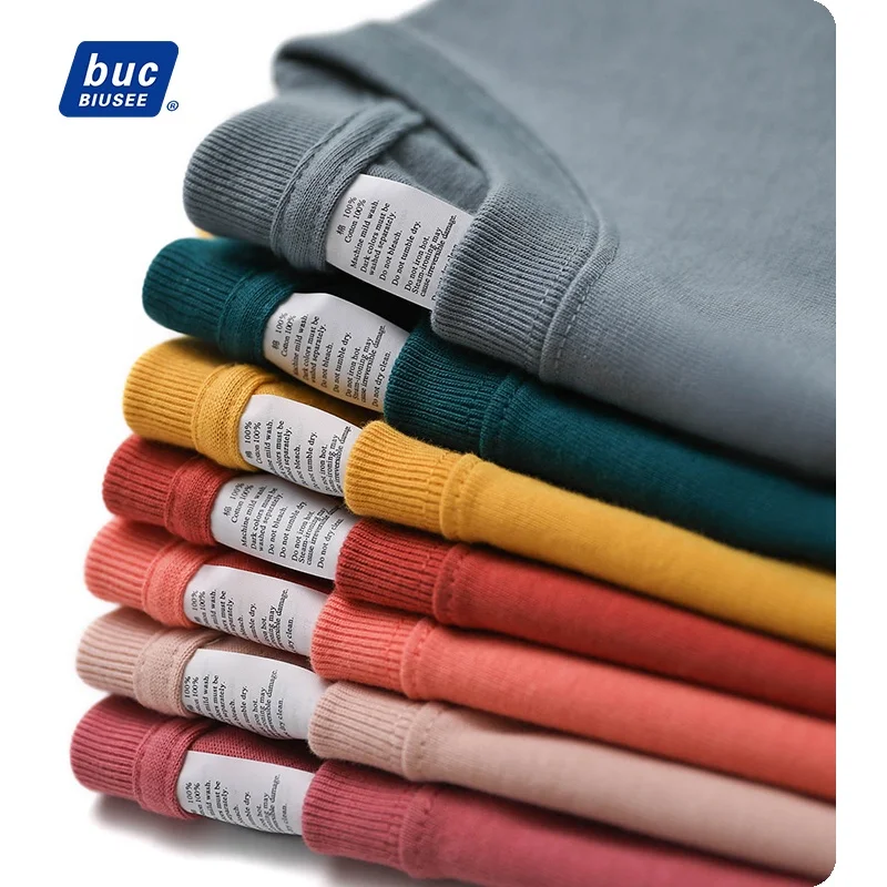 Wholesale Men Blank T-shirt Custom Quality 100% Cotton Loose Drop Shoulder Oversized T Shirt
