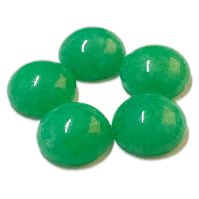 Best Price Loose Gemstone Bead dyed Green Jade Stone Round
