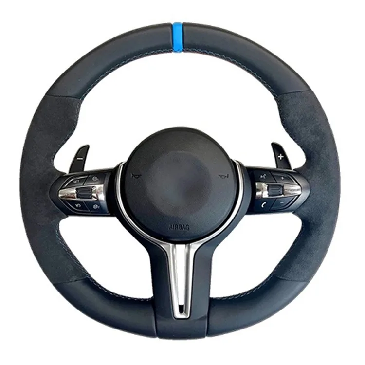 Распродажа спортивный деревянный руль алькантары для BMW F06 F10 F11 F22 F30 F32 F36 X5 F15 E70 X6 E71 E90 F80 M3 F82 M4