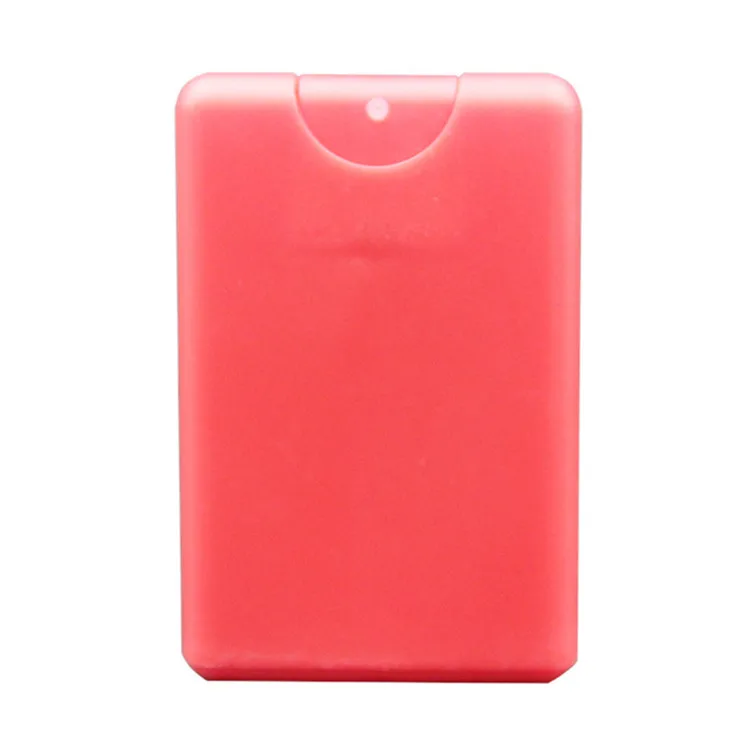 empty 20ml square pocket perfume spray bottles 20 ml pp plastic card shape bottle with sprayer Portable perfume bottle
