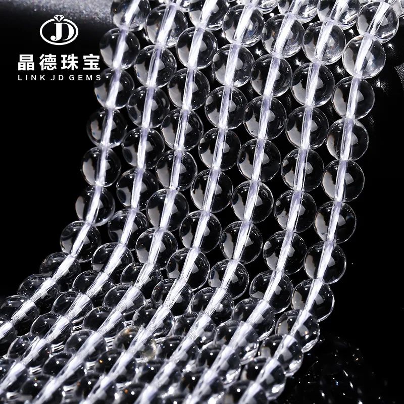 Factory Direct Supply Of Natural White Crystal Loose Beads For Diy Jewelry Bracelet Beaded Crystal Beads Products Wholesale